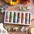 Floral Paper Washi Tape Roll Set in Box