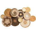Round Woven Wall Basket Set in Natural Tones