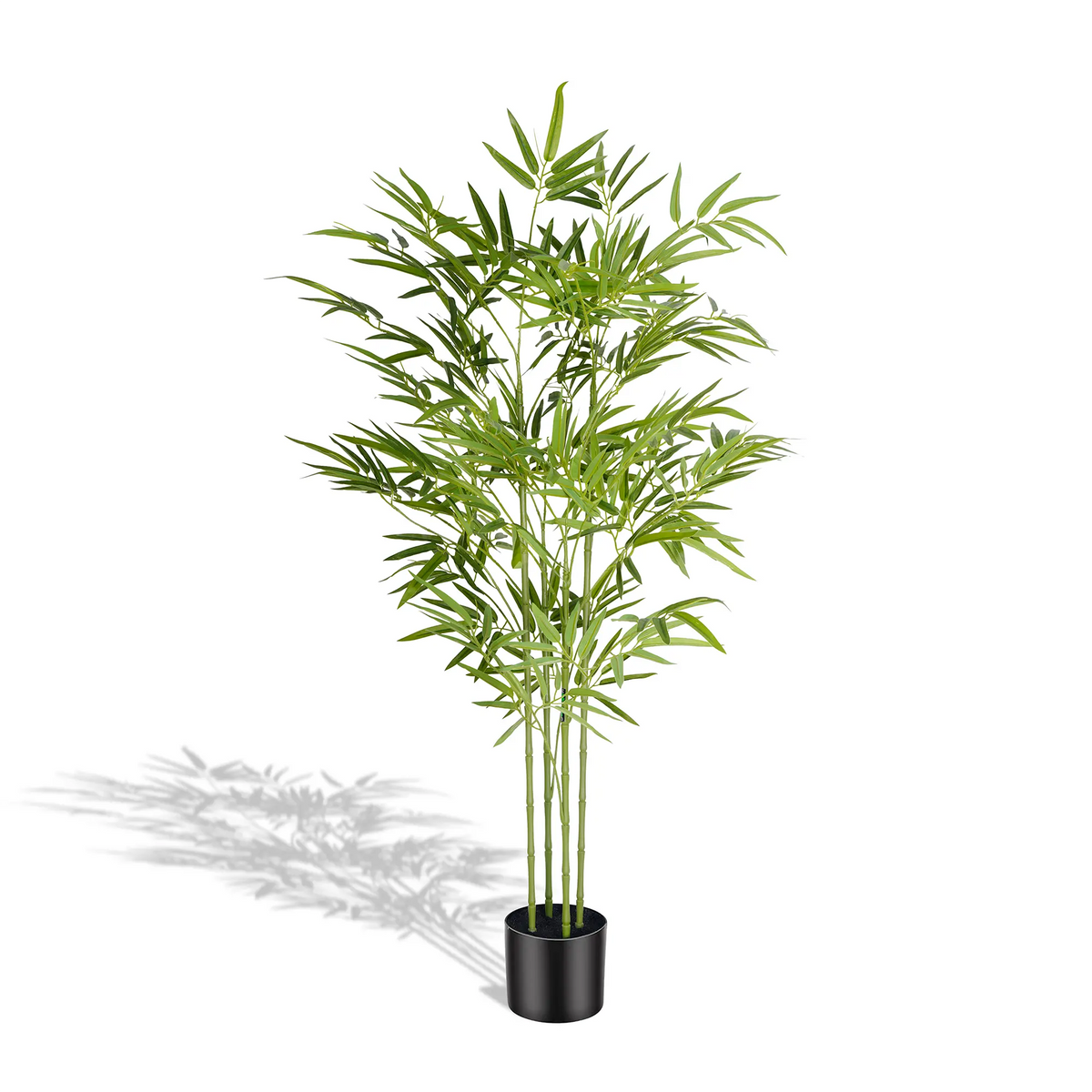 Tall Artificial Bamboo Tree in Black Pot