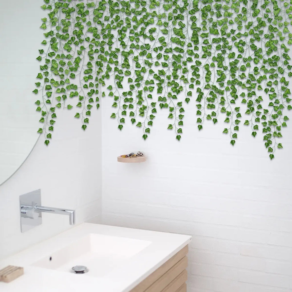 Artificial Ivy Garland Vines with Green Leaves
