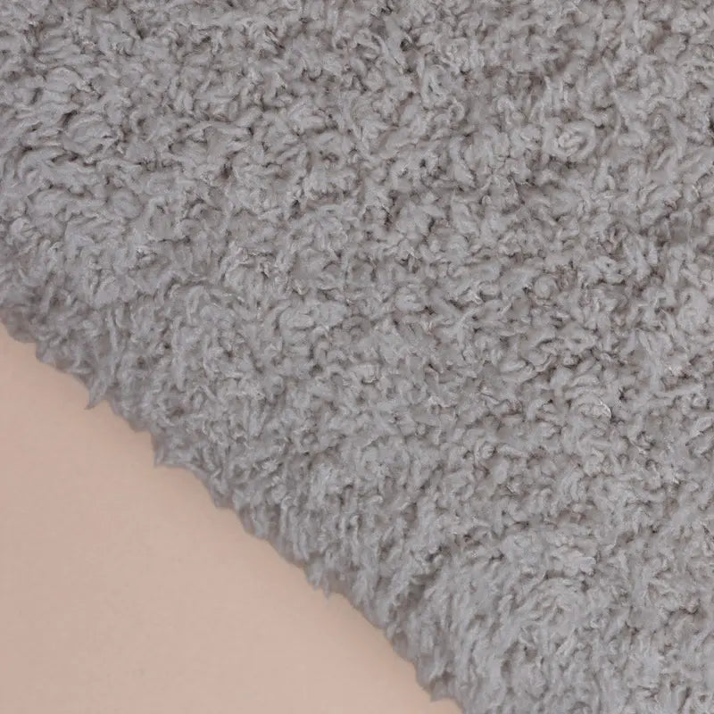 Soft Grey Fluffy Throw Blanket with Ribbon