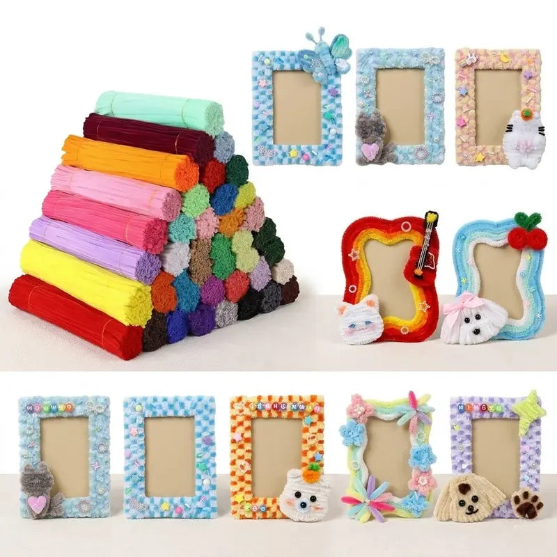 Colourful Chenille Stem Craft Bundles in Mixed Colours