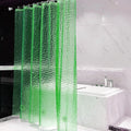 Translucent Green Textured Shower Curtain Liner