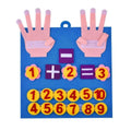 Blue Felt Counting Board with Number Discs