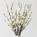 Long Faux Cherry Blossom Branches in Cream White