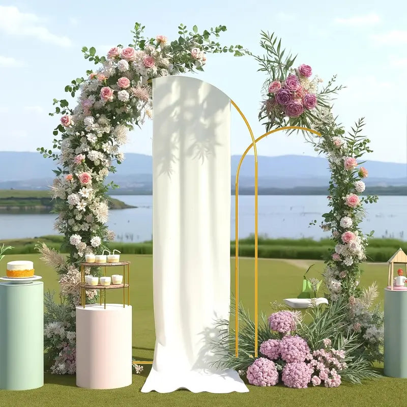 Gold Metal Arch Backdrop Stand Set