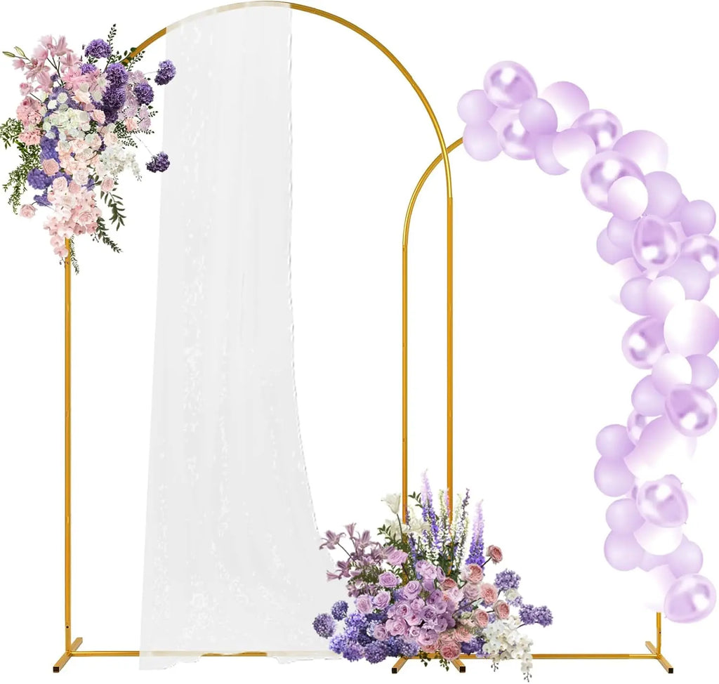 Gold Metal Arch Backdrop Stand Set