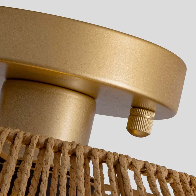 Woven Rope Flush Mount Ceiling Light