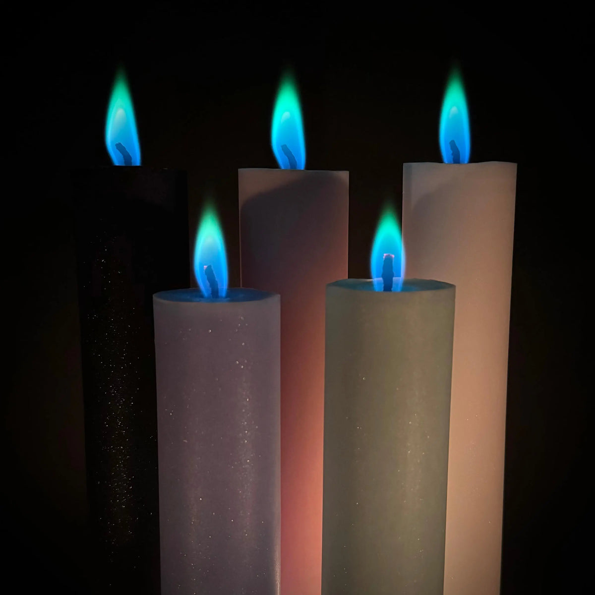Tall Pillar Candles in Muted Pastel Shades