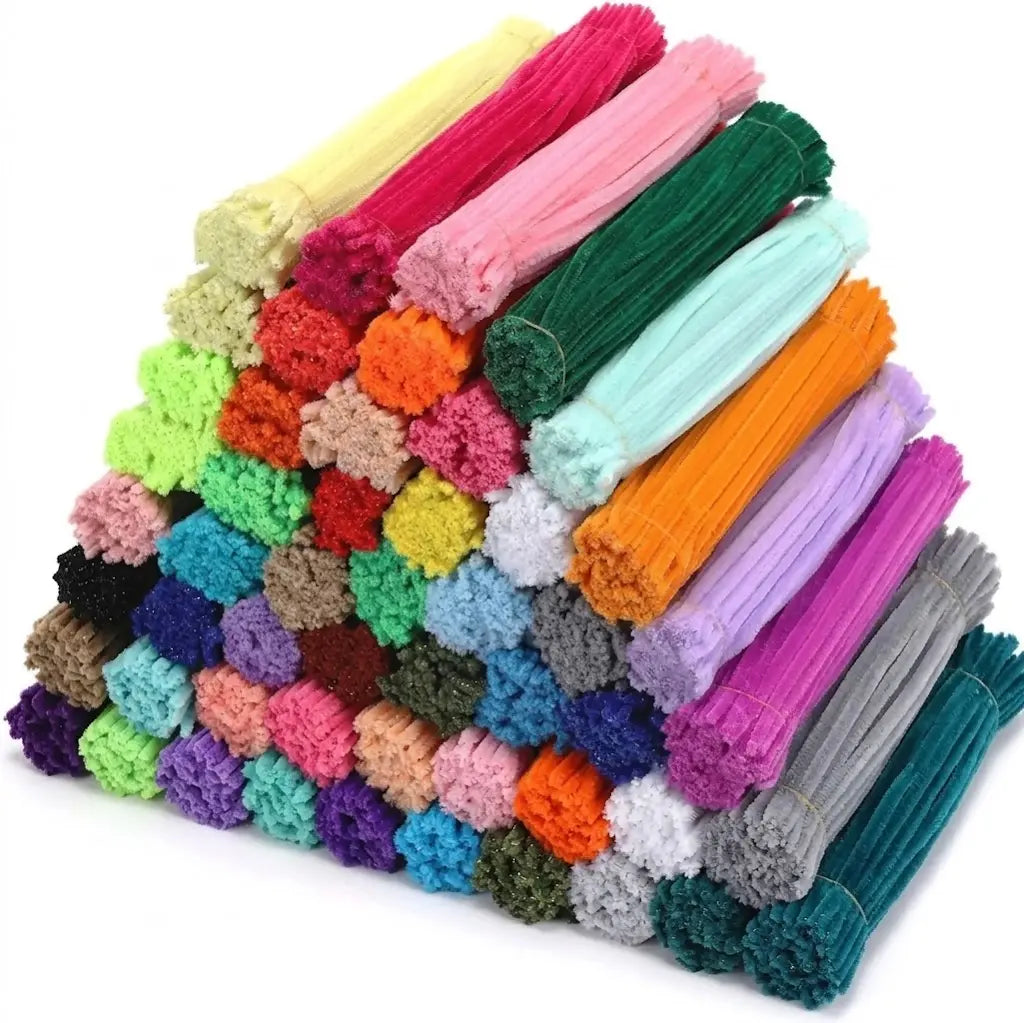 Colourful Chenille Stem Craft Bundles in Mixed Colours