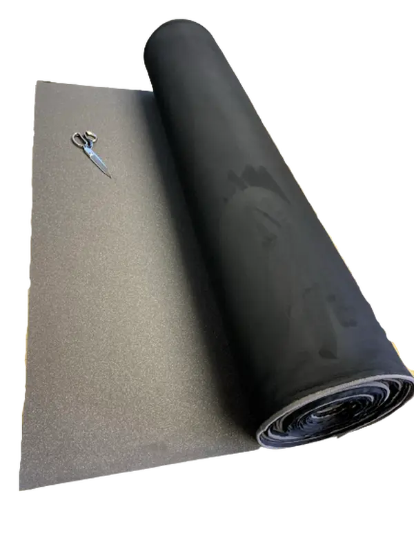Black Stretch Suede Fabric Roll with Foam Backing