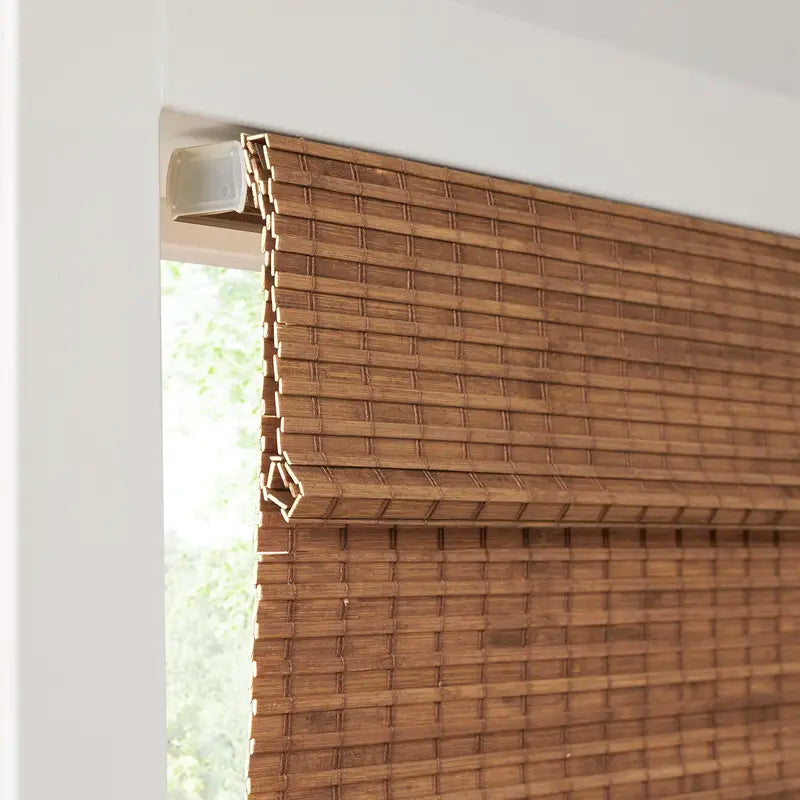 Woven Bamboo Roman Shade in Brown