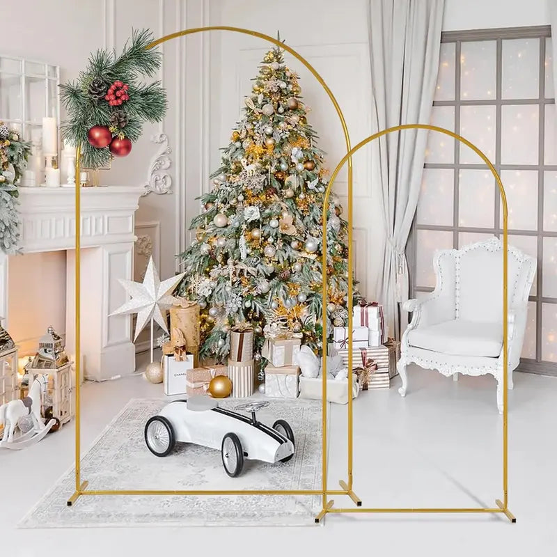 Gold Metal Arch Backdrop Stand Set